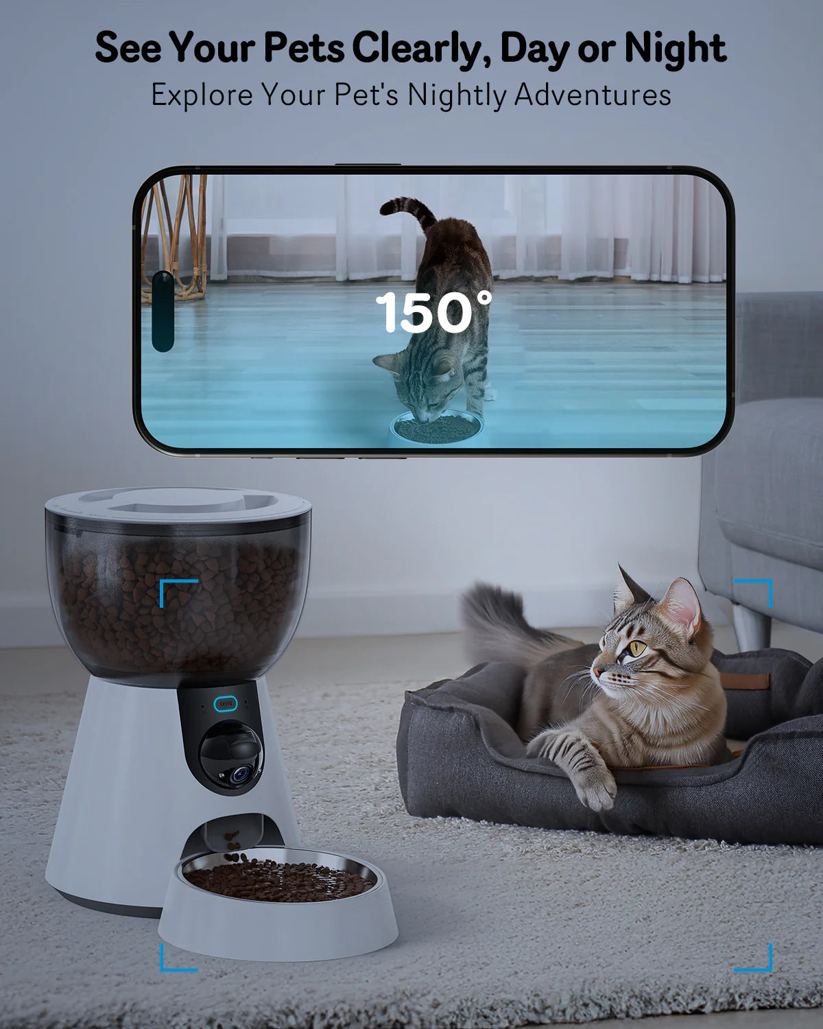 4L Automatic Pet Feeder With Camera OR non camera version