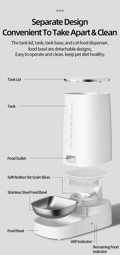 4L Automatic Pet Food Dispenser